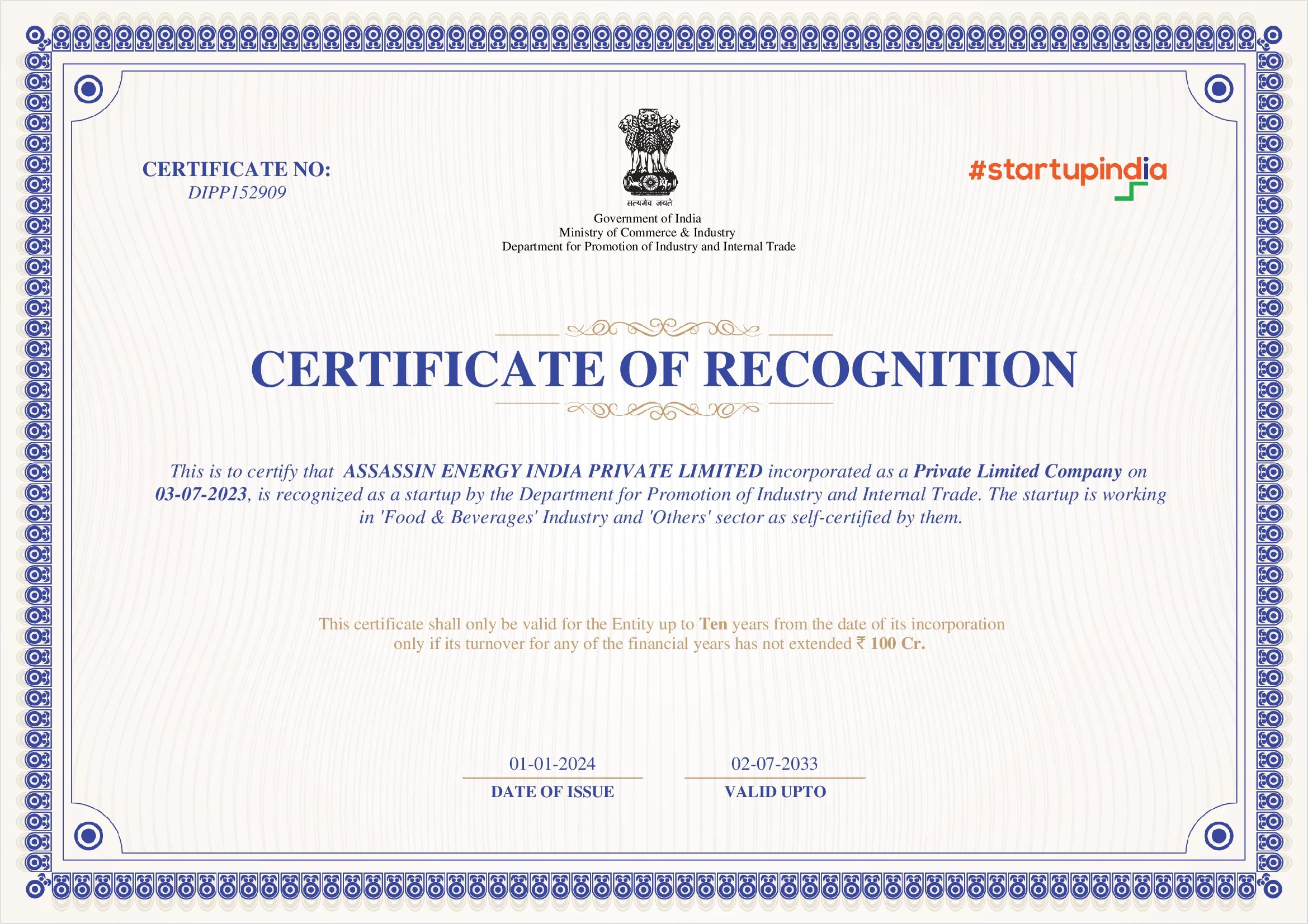 Recognition